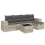 Garden sofa set 6 pieces and gray synthetic rattan cushions by , Garden sets - Ref: Foro24-3264408, Price: 394,50 €, Discount: %