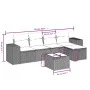 Garden sofa set 6 pieces and gray synthetic rattan cushions by , Garden sets - Ref: Foro24-3264408, Price: 394,50 €, Discount: %