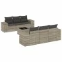 Garden sofa set 7 pieces with light gray PE rattan cushions by , Modular outdoor sofas - Ref: Foro24-3222311, Price: 519,97 €...