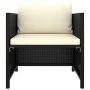 3-piece garden sofas and black synthetic rattan cushions by vidaXL, Modular outdoor sofas - Ref: Foro24-313510, Price: 54,93 ...