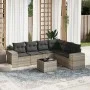 Garden sofa set 7 pieces with light gray PE rattan cushions by , Garden sets - Ref: Foro24-3222621, Price: 494,73 €, Discount: %