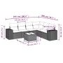 Garden sofa set 7 pieces with light gray PE rattan cushions by , Garden sets - Ref: Foro24-3222621, Price: 494,73 €, Discount: %