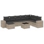 Gartenmöbel-Set 9-teilig mit Kissen aus hellem grauem Kunst-Rattan. von , Gartensets - Ref: Foro24-3222971, Preis: 606,66 €, ...