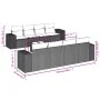 Garden furniture set 9 pieces and light gray synthetic rattan cushions by , Modular outdoor sofas - Ref: Foro24-3222351, Pric...
