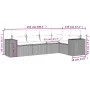 Garden sofa set and cushions 5 pieces light gray synthetic rattan by , Modular outdoor sofas - Ref: Foro24-3222531, Price: 37...