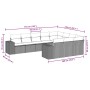 Set of 10-piece garden sofas with light gray synthetic rattan cushions by , Garden sets - Ref: Foro24-3223091, Price: 717,74 ...