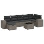 Garden sofa set 8 pieces and gray synthetic rattan cushions by , Garden sets - Ref: Foro24-3264448, Price: 559,06 €, Discount: %