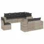 Garden sofa set 8 pieces and gray synthetic rattan cushions by , Garden sets - Ref: Foro24-3222841, Price: 614,64 €, Discount: %