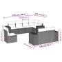 Garden sofa set 8 pieces and gray synthetic rattan cushions by , Garden sets - Ref: Foro24-3222841, Price: 614,64 €, Discount: %