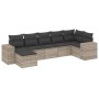 Gartensofagarnitur 7-teilig mit Polstern, helles graues PE-Rattan von , Gartensets - Ref: Foro24-3222881, Preis: 497,55 €, Ra...