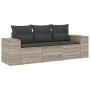 3-piece garden sofa set with gray synthetic rattan cushions by , Modular outdoor sofas - Ref: Foro24-3222261, Price: 234,68 €...