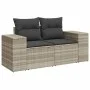 3-piece garden sofa set with gray synthetic rattan cushions by , Modular outdoor sofas - Ref: Foro24-3222261, Price: 234,68 €...