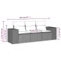 3-piece garden sofa set with gray synthetic rattan cushions by , Modular outdoor sofas - Ref: Foro24-3222261, Price: 234,68 €...
