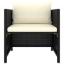 4-piece garden sofa set and black synthetic rattan cushions by vidaXL, Modular outdoor sofas - Ref: Foro24-313518, Price: 194...