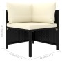 4-piece garden sofa set and black synthetic rattan cushions by vidaXL, Modular outdoor sofas - Ref: Foro24-313518, Price: 194...