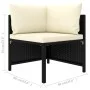4-piece garden sofa set and black synthetic rattan cushions by vidaXL, Modular outdoor sofas - Ref: Foro24-313518, Price: 192...