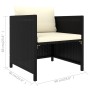 4-piece garden sofa set and black synthetic rattan cushions by vidaXL, Modular outdoor sofas - Ref: Foro24-313518, Price: 194...