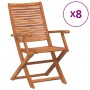 Verstellbare Gartenstühle, 8 Stück Massivholz aus Akazie von , Gartenstühle - Ref: Foro24-3214476, Preis: 606,78 €, Rabatt: %
