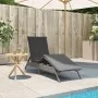 Liegestuhl mit synthetischem Rattan und grauem Kissen von , Liegen - Ref: Foro24-4002703, Preis: 144,21 €, Rabatt: %