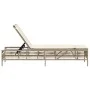 Liegestuhl mit beigem Kunststoff-Rattankissen von , Liegen - Ref: Foro24-4002741, Preis: 144,47 €, Rabatt: %