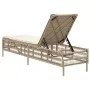 Liegestuhl mit beigem Kunststoff-Rattankissen von , Liegen - Ref: Foro24-4002741, Preis: 144,47 €, Rabatt: %