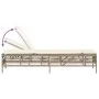Liegestuhl mit beigem Kunststoff-Rattankissen von , Liegen - Ref: Foro24-4002741, Preis: 144,47 €, Rabatt: %