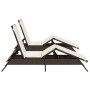 Liegestühle mit Kissen, 2 Stück, aus braunem Kunst-Rattan. von , Liegen - Ref: Foro24-3261579, Preis: 285,34 €, Rabatt: %