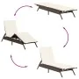 Sun loungers with cushions 2 units synthetic brown rattan by , Loungers - Ref: Foro24-3261579, Price: 280,07 €, Discount: %