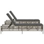 Sun loungers with cushions 2 units synthetic gray rattan by , Loungers - Ref: Foro24-3261598, Price: 283,42 €, Discount: %