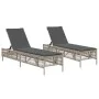 Tumbonas con cojines 2 unidades ratán sintético gris claro de , Tumbonas - Ref: Foro24-3261601, Precio: 278,20 €, Descuento: %