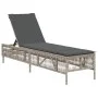Liegestühle mit Kissen, 2 Stück, aus hellem grauem Kunststoff-Rattan. von , Liegen - Ref: Foro24-3261601, Preis: 278,20 €, Ra...