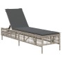 Liegestühle mit Kissen, 2 Stück, aus hellem grauem Kunststoff-Rattan. von , Liegen - Ref: Foro24-3261601, Preis: 283,42 €, Ra...