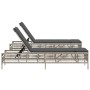 Sun loungers with cushions 2 units light gray synthetic rattan by , Loungers - Ref: Foro24-3261601, Price: 283,42 €, Discount: %