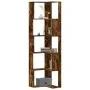 Estantería esquina 5 niveles madera roble ahumado 50x50x179 cm de , Librerías y estanterías - Ref: Foro24-852586, Precio: 81,...