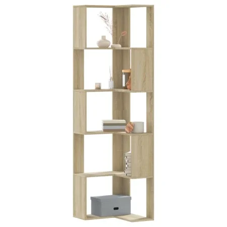 Eckschrankregal 5 Ebenen Eiche Sonoma Holz 50x50x179cm von , Bücherregale und Regale - Ref: Foro24-852584, Preis: 81,31 €, Ra...