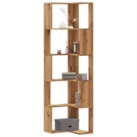 Corner shelf 5 levels oak wood artisan 50x50x179 cm by , Bookcases and shelves - Ref: Foro24-852590, Price: 81,65 €, Discount: %