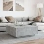 Coffee table with Infinity LED concrete gray 100x100x40 cm by , Coffee table - Ref: Foro24-3284045, Price: 208,36 €, Discount: %