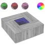 Coffee table with Infinity LED gray Sonoma 100x100x40 cm by , Coffee table - Ref: Foro24-3284047, Price: 200,29 €, Discount: %