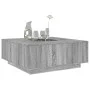 Coffee table with Infinity LED gray Sonoma 100x100x40 cm by , Coffee table - Ref: Foro24-3284047, Price: 200,29 €, Discount: %