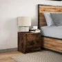 Nightstand with LED lights, smoked oak engineered wood by , Nightstands - Ref: Foro24-852055, Price: 56,51 €, Discount: %
