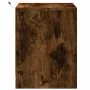 Nightstand with LED lights, smoked oak engineered wood by , Nightstands - Ref: Foro24-852055, Price: 56,51 €, Discount: %