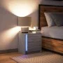 Bedside table with LED lights in gray Sonoma engineered wood by , Nightstands - Ref: Foro24-852057, Price: 53,18 €, Discount: %