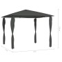 Pavillon mit anthrazitfarbenen Stangenabdeckungen 3x3x2,6 m 160 g/m² von vidaXL, Zelte und Pavillons - Ref: Foro24-313607, Pr...