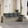 Set de sofás jardín y cojines 5 pzas ratán sintético gris claro de , Conjuntos de jardín - Ref: Foro24-3264398, Precio: 341,3...