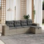 Set de sofás jardín y cojines 5 pzas ratán sintético gris claro de , Conjuntos de jardín - Ref: Foro24-3264398, Precio: 329,3...