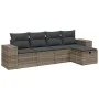Garden sofa set and cushions 5 pieces light gray synthetic rattan by , Garden sets - Ref: Foro24-3264398, Price: 342,81 €, Di...