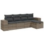 Set de sofás jardín y cojines 5 pzas ratán sintético gris claro de , Conjuntos de jardín - Ref: Foro24-3264398, Precio: 329,3...