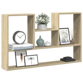 Wall shelf made of engineered Sonoma oak wood 99x15x60 cm by , Shelves and shelves - Ref: Foro24-853238, Price: 46,06 €, Disc...