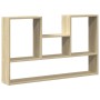 Wall shelf made of engineered Sonoma oak wood 99x15x60 cm by , Shelves and shelves - Ref: Foro24-853238, Price: 47,02 €, Disc...