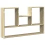 Wall shelf made of engineered Sonoma oak wood 99x15x60 cm by , Shelves and shelves - Ref: Foro24-853238, Price: 46,06 €, Disc...